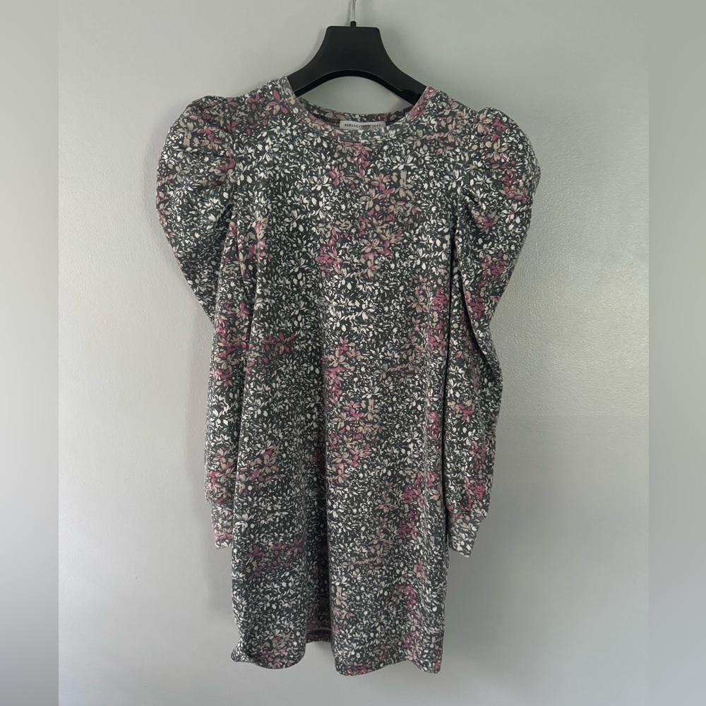 Rebecca Minkoff Black and Pink printed Long Sleeve distressed weatshirt Dress S - Picture 9 of 9